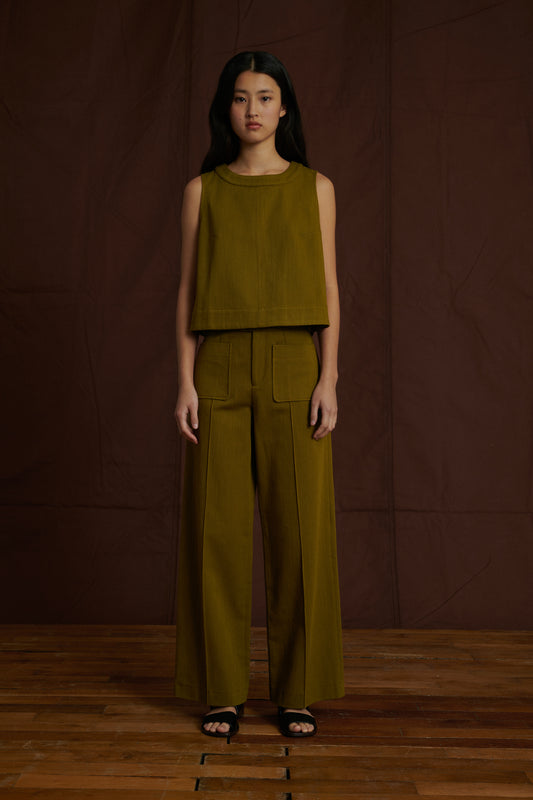 Top Pampa - Kaki - Coton - Femme