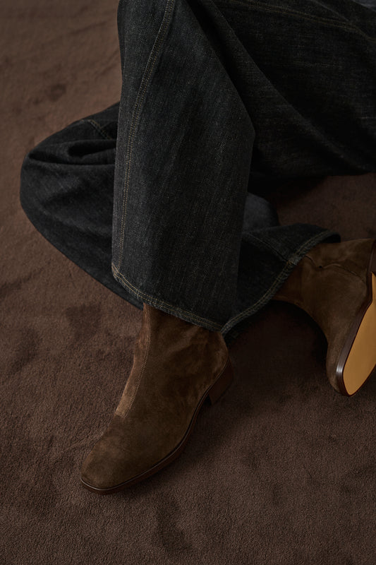 Bottines West - Marron - Cuir - Femme