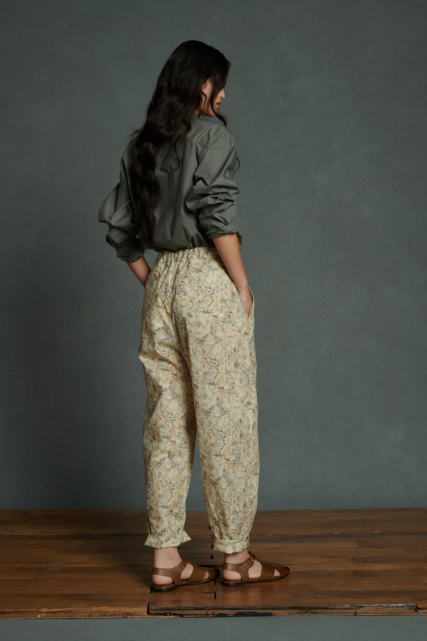 Pantalon Andreas - Beige/Gris - Coton - Femme