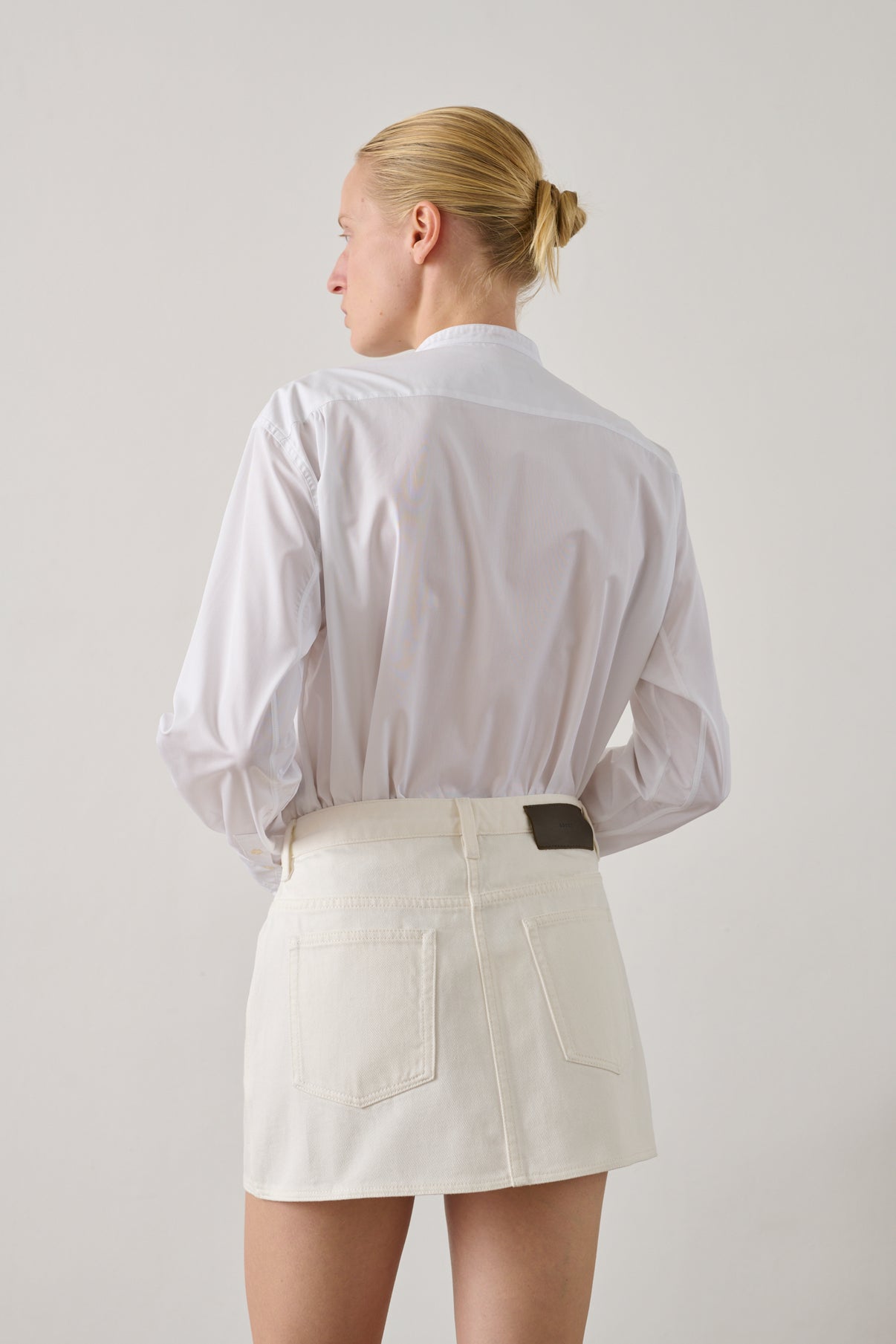 Mini-Jupe Ivy - Blanc - Coton - Femme vue 3