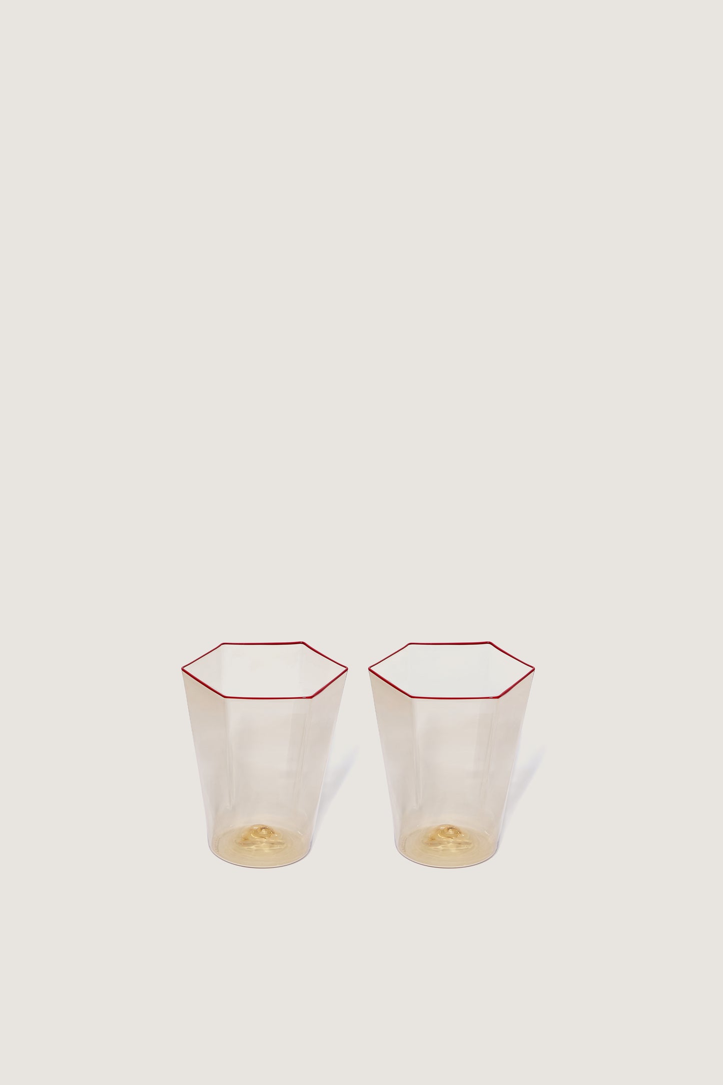 PAIRE DE VERRES DE MURANO ROUGE